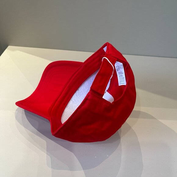 Ganni Red Baseball Cap - Picture 6 of 8